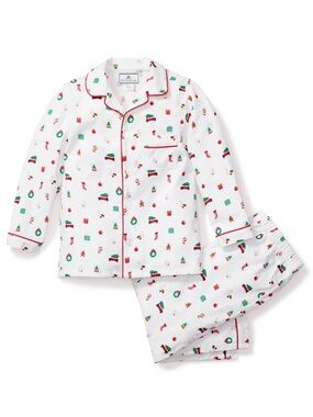 Petite Plume Big Kid's Winter Nostalgia Holiday Twill Pajama Set—14